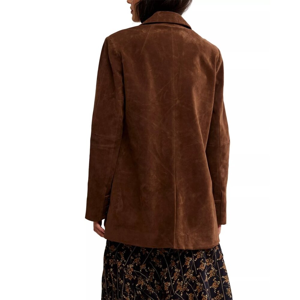 FREE PEOPLE Paper Cut Faux Suede Blazer NWOT - Picture 2 of 2